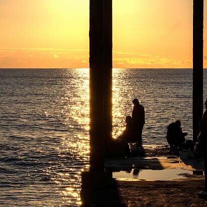 Сочи Рыбаки на закате.